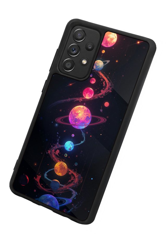 Samsung Galaxy A72 Uyumlu Uzay Tasarımlı Glossy Premium Kılıf