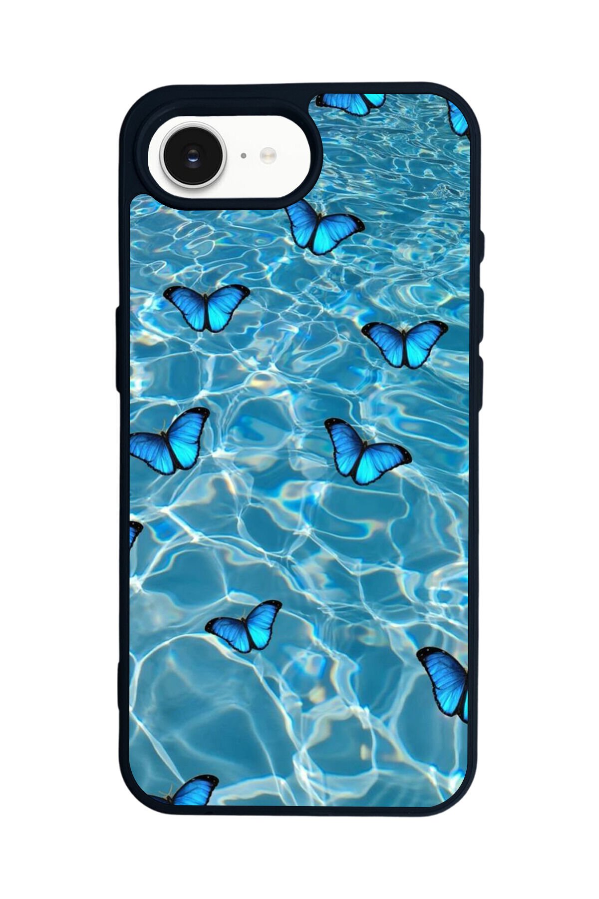 iPhone 16E Uyumlu Kelebek Tasarımlı Glossy Premium Kılıf