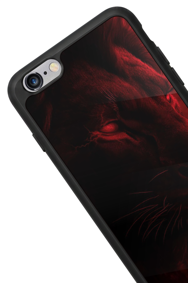 iPhone 6 Plus Uyumlu Aslan Tasarımlı Glossy Premium Kılıf