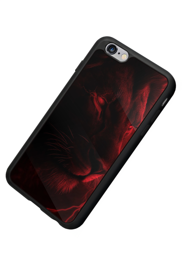 iPhone 6 Plus Uyumlu Aslan Tasarımlı Glossy Premium Kılıf