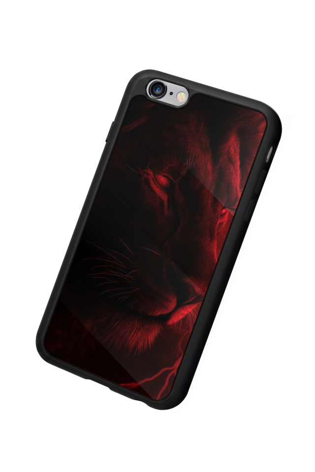 iPhone 6 Plus Uyumlu Aslan Tasarımlı Glossy Premium Kılıf