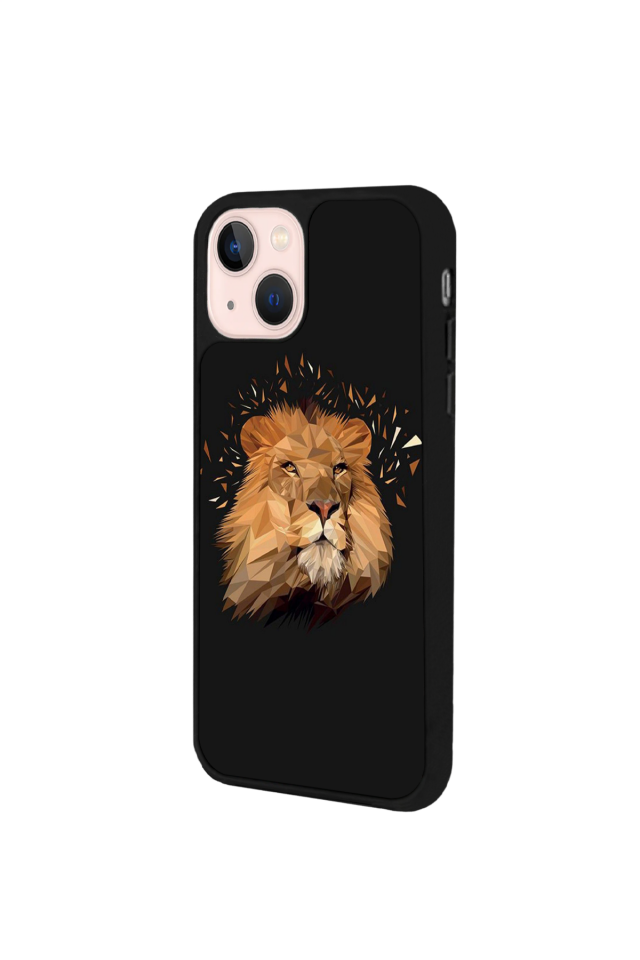 iPhone 13 Mini Uyumlu Aslan Tasarımlı Glossy Premium Kılıf