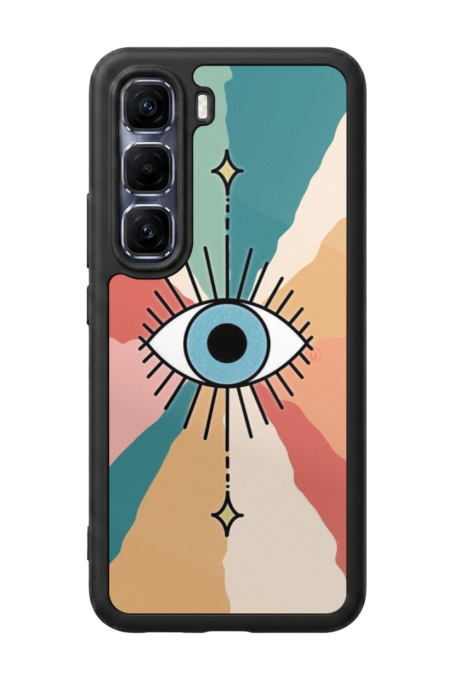 Infinix Hot 60 Pro Plus Uyumlu Göz Tasarımlı Glossy Premium Kılıf