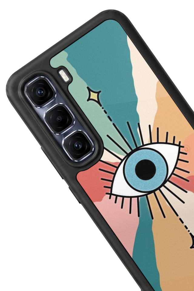 Infinix Hot 60 Pro Plus Uyumlu Göz Tasarımlı Glossy Premium Kılıf