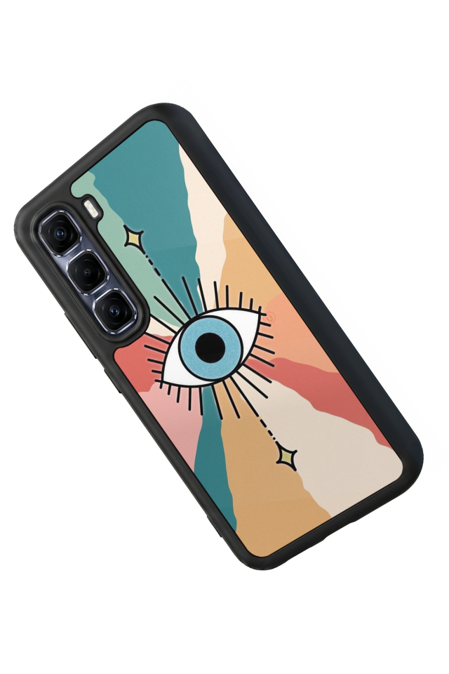 Infinix Hot 60 Pro Plus Uyumlu Göz Tasarımlı Glossy Premium Kılıf