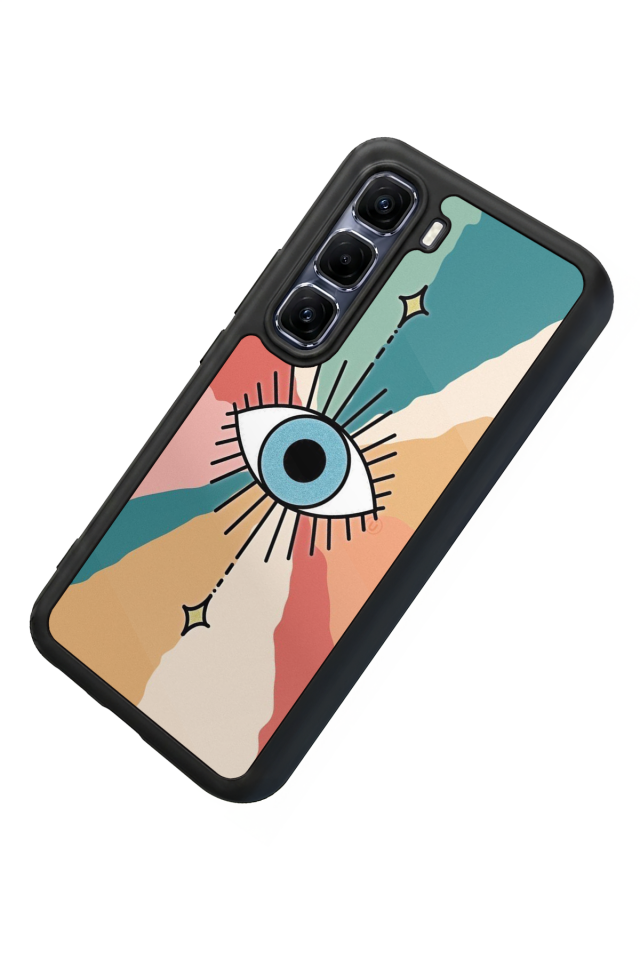 Infinix Hot 60 Pro Plus Uyumlu Göz Tasarımlı Glossy Premium Kılıf