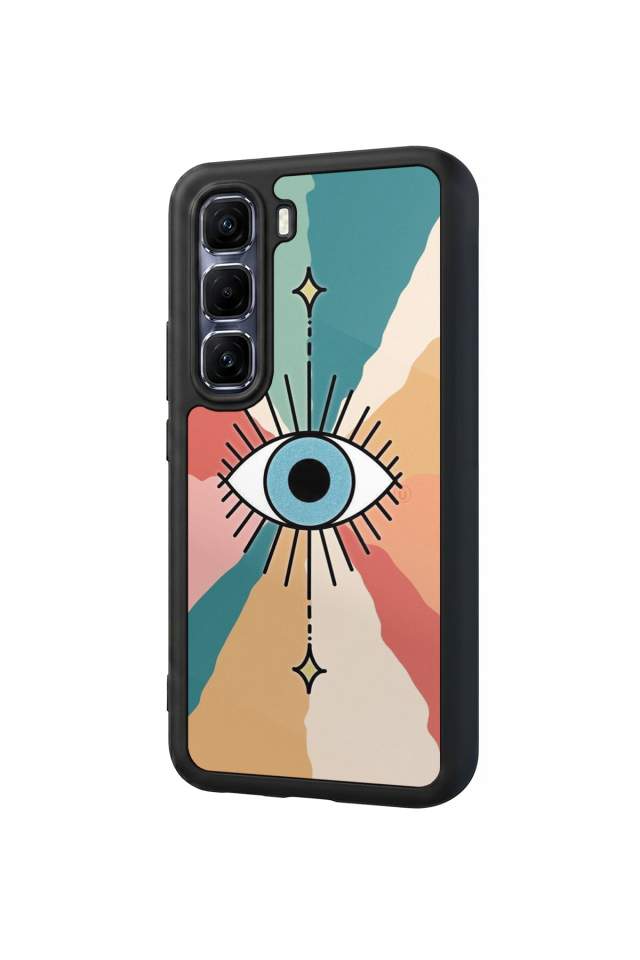 Infinix Hot 60 Pro Plus Uyumlu Göz Tasarımlı Glossy Premium Kılıf