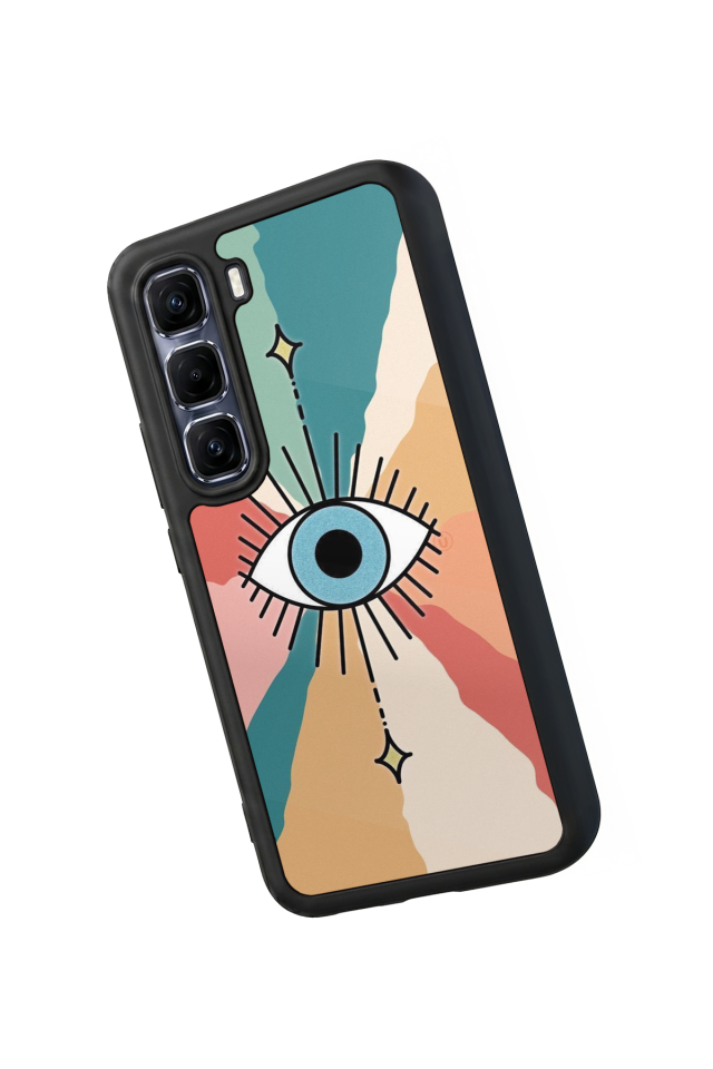 Infinix Hot 60 Pro Plus Uyumlu Göz Tasarımlı Glossy Premium Kılıf