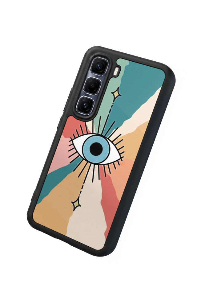 Infinix Hot 60 Pro Plus Uyumlu Göz Tasarımlı Glossy Premium Kılıf