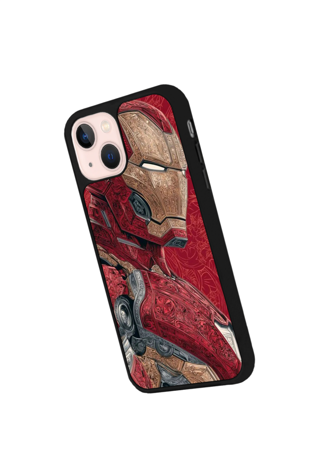 iPhone 15 Uyumlu  Iron Man ( Demir Adam ) Tasarımlı Glossy Premium Kılıf