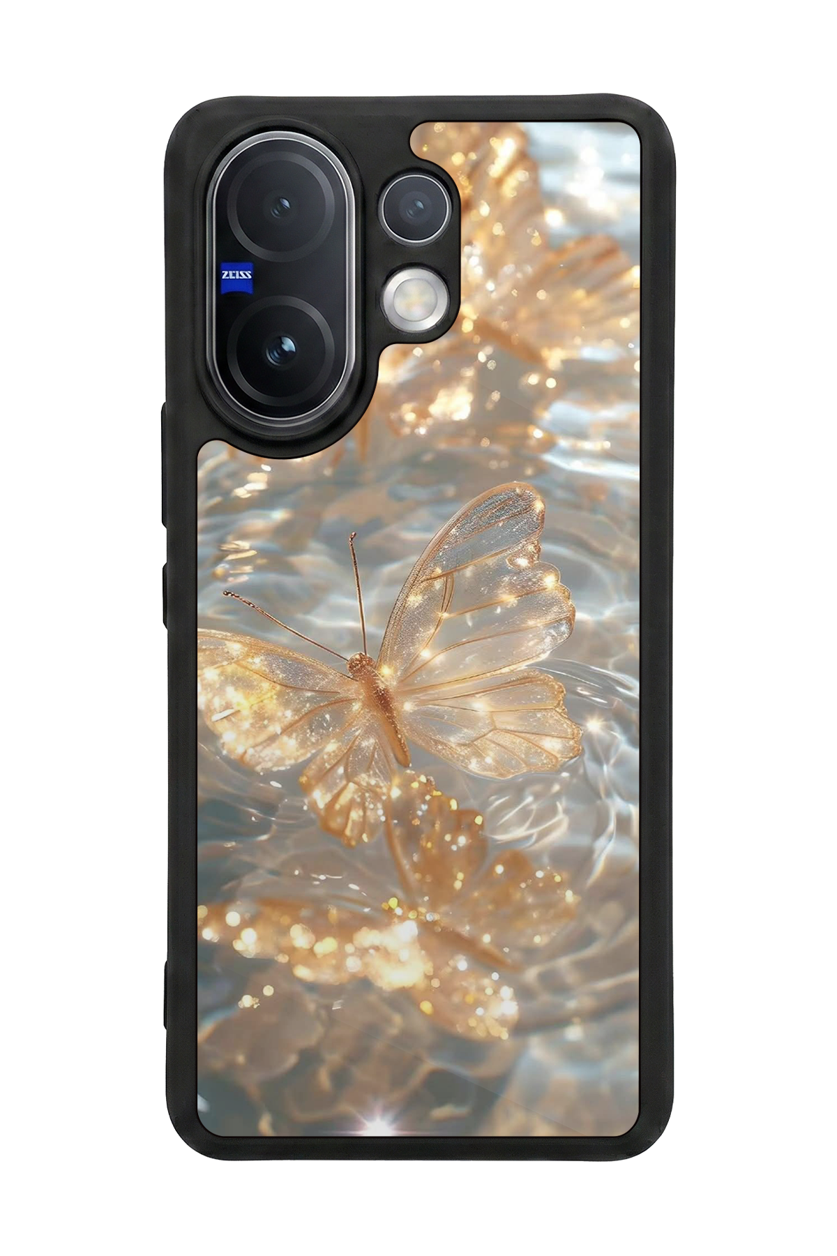 Vivo V60 Uyumlu Kelebek Tasarımlı Glossy Premium Kılıf
