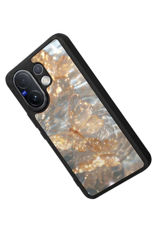 Vivo V60 Uyumlu Kelebek Tasarımlı Glossy Premium Kılıf