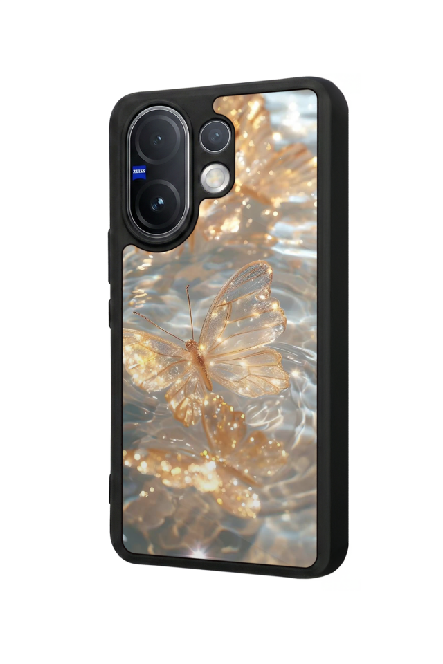 Vivo V60 Uyumlu Kelebek Tasarımlı Glossy Premium Kılıf