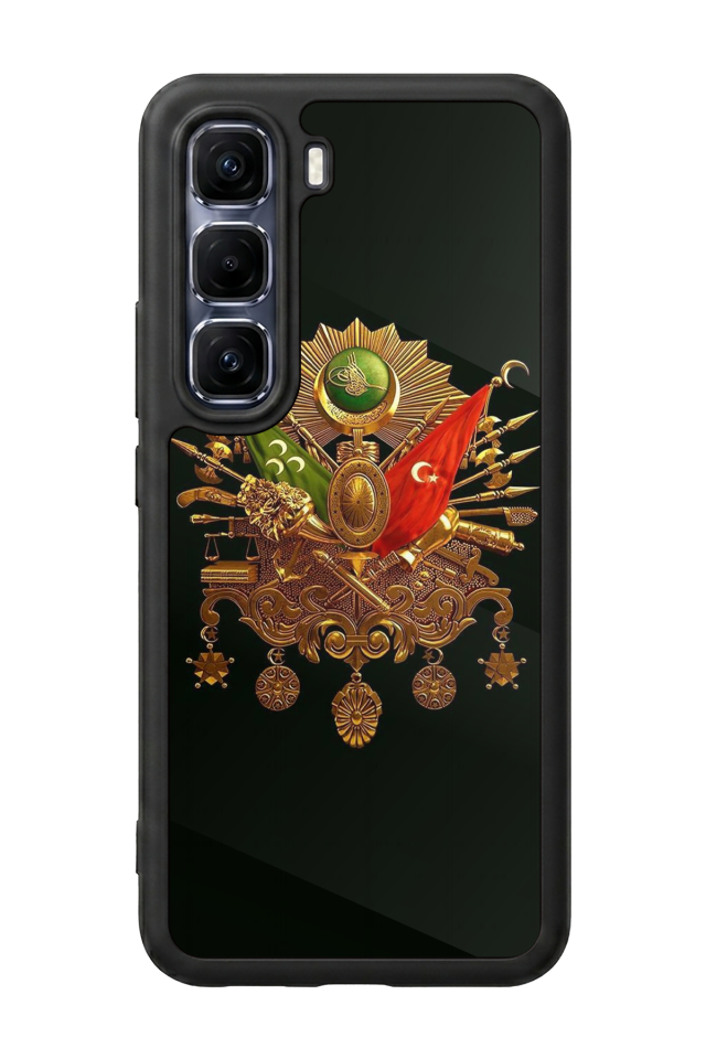 Infinix Hot 60 Pro Plus Uyumlu Osmanli Tugrasi Tasarımlı Glossy Premium Kılıf