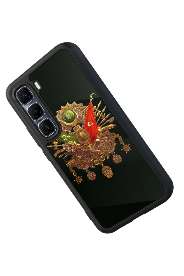 Infinix Hot 60 Pro Plus Uyumlu Osmanli Tugrasi Tasarımlı Glossy Premium Kılıf