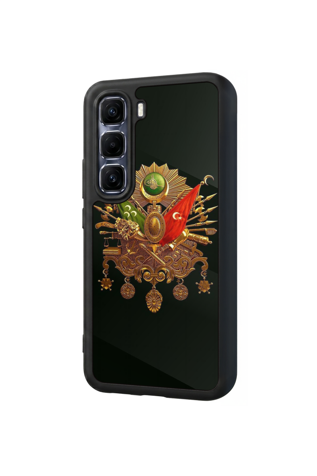 Infinix Hot 60 Pro Plus Uyumlu Osmanli Tugrasi Tasarımlı Glossy Premium Kılıf