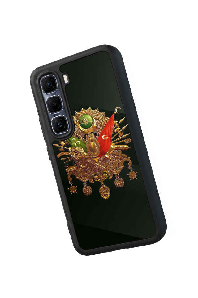 Infinix Hot 60 Pro Plus Uyumlu Osmanli Tugrasi Tasarımlı Glossy Premium Kılıf