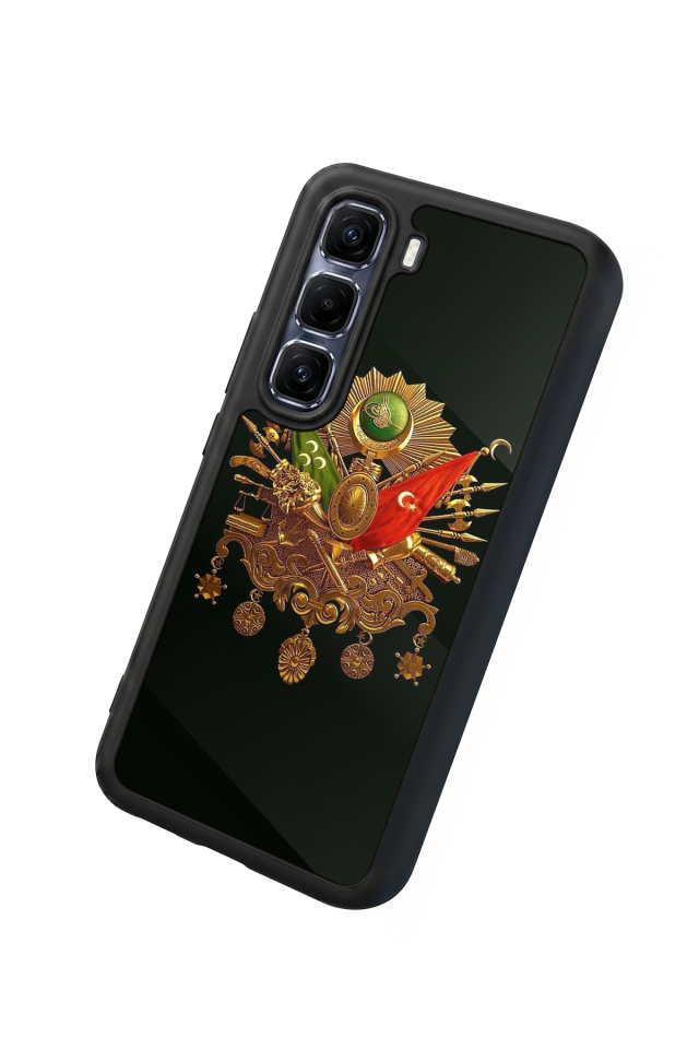 Infinix Hot 60 Pro Plus Uyumlu Osmanli Tugrasi Tasarımlı Glossy Premium Kılıf