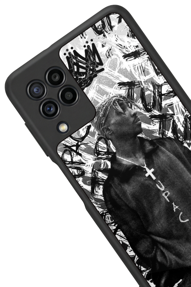 Samsung Galaxy M22 Uyumlu Tupac Tasarımlı Glossy Premium Kılıf