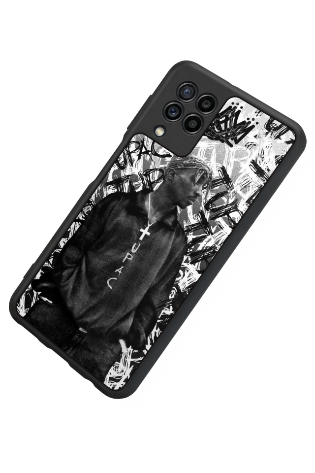 Samsung Galaxy M22 Uyumlu Tupac Tasarımlı Glossy Premium Kılıf