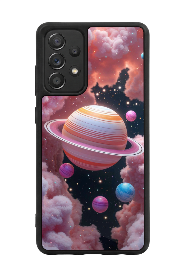 Samsung Galaxy A72 Uyumlu Uzay Tasarımlı Glossy Premium Kılıf