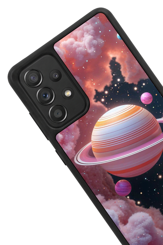 Samsung Galaxy A72 Uyumlu Uzay Tasarımlı Glossy Premium Kılıf