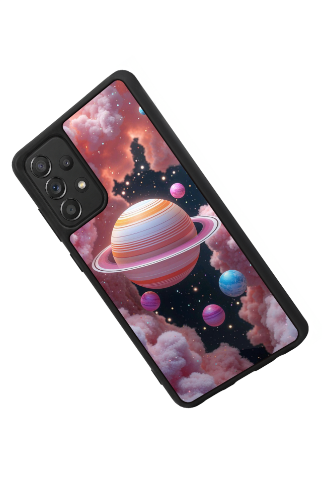 Samsung Galaxy A72 Uyumlu Uzay Tasarımlı Glossy Premium Kılıf
