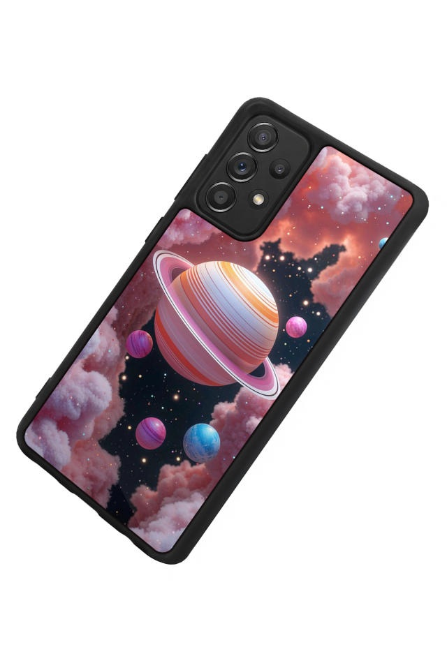 Samsung Galaxy A72 Uyumlu Uzay Tasarımlı Glossy Premium Kılıf