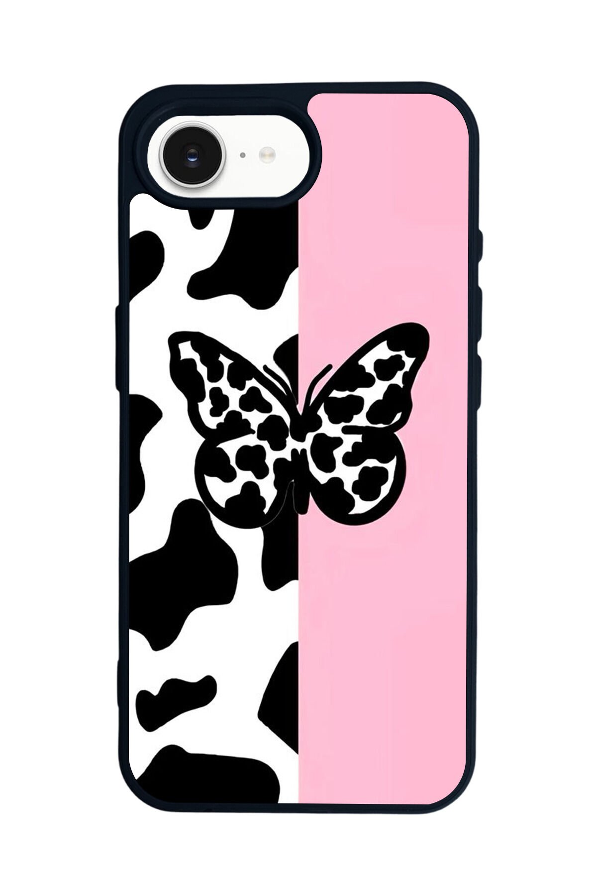 iPhone 16E Uyumlu Kelebek Tasarımlı Glossy Premium Kılıf