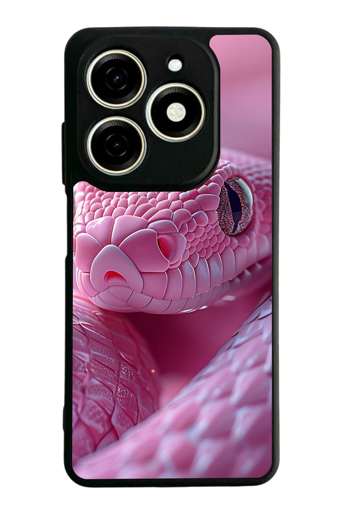 Infınıx Smart 8 Pro Uyumlu Yılan Tasarımlı Glossy Premium Kılıf