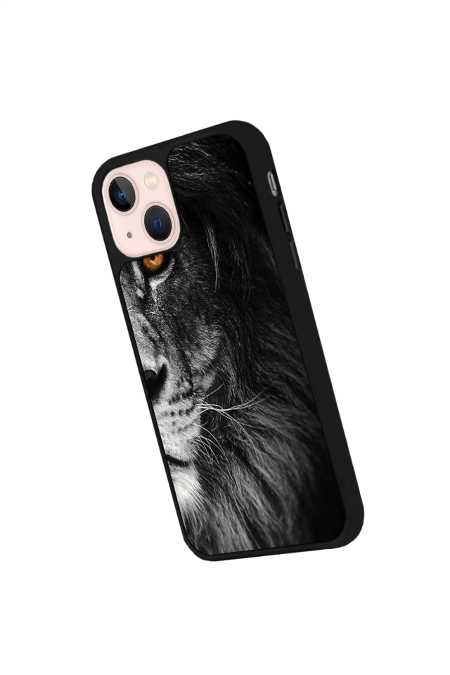 iPhone 13 Mini Uyumlu Aslan Tasarımlı Glossy Premium Kılıf