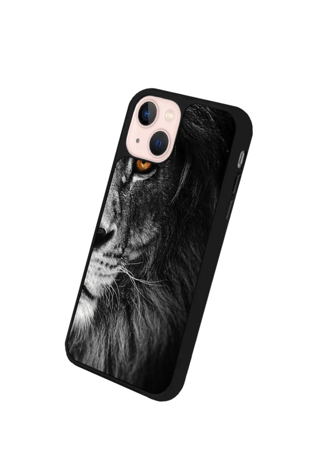 iPhone 13 Mini Uyumlu Aslan Tasarımlı Glossy Premium Kılıf
