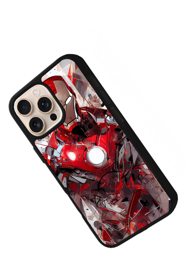 iPhone 15 Pro Max Uyumlu Iron Man ( Demir Adam ) Tasarımlı Glossy Premium Kılıf