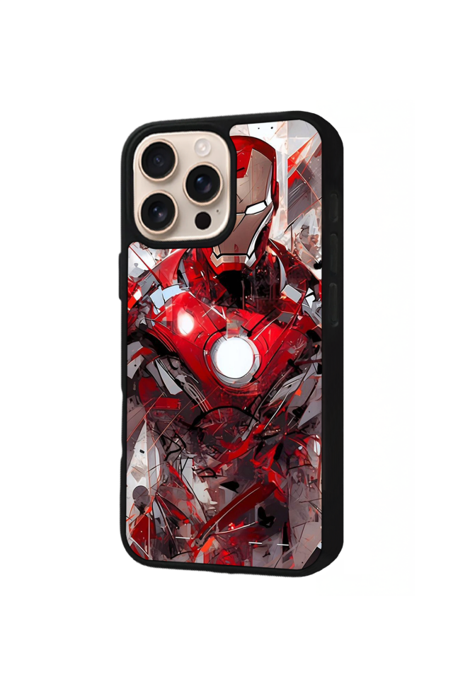 iPhone 15 Pro Max Uyumlu Iron Man ( Demir Adam ) Tasarımlı Glossy Premium Kılıf