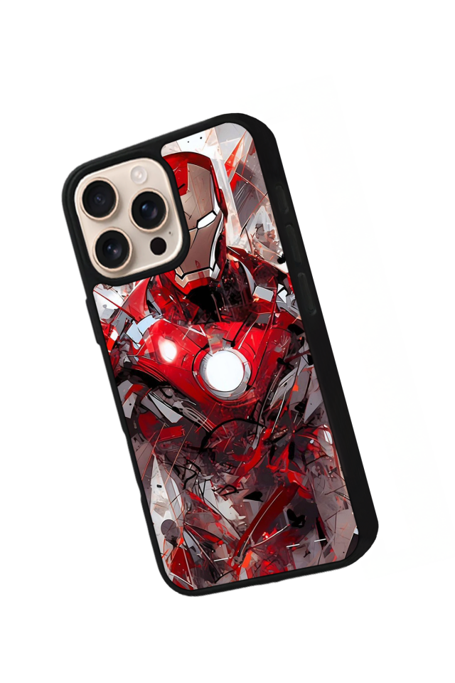 iPhone 15 Pro Max Uyumlu Iron Man ( Demir Adam ) Tasarımlı Glossy Premium Kılıf
