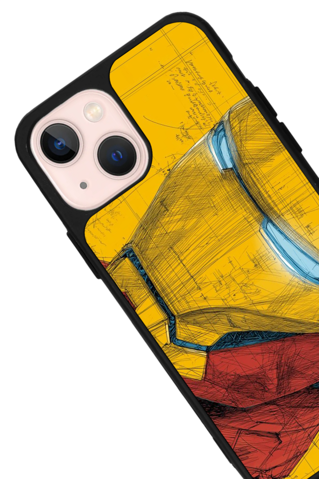 iPhone 15 Uyumlu  Iron Man ( Demir Adam ) Tasarımlı Glossy Premium Kılıf