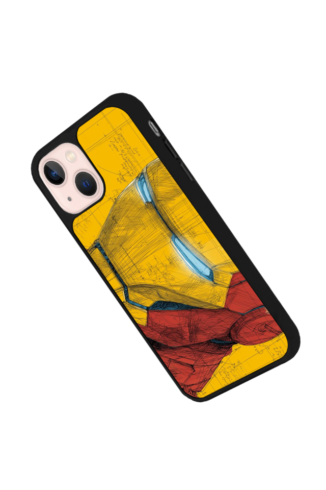iPhone 15 Uyumlu  Iron Man ( Demir Adam ) Tasarımlı Glossy Premium Kılıf