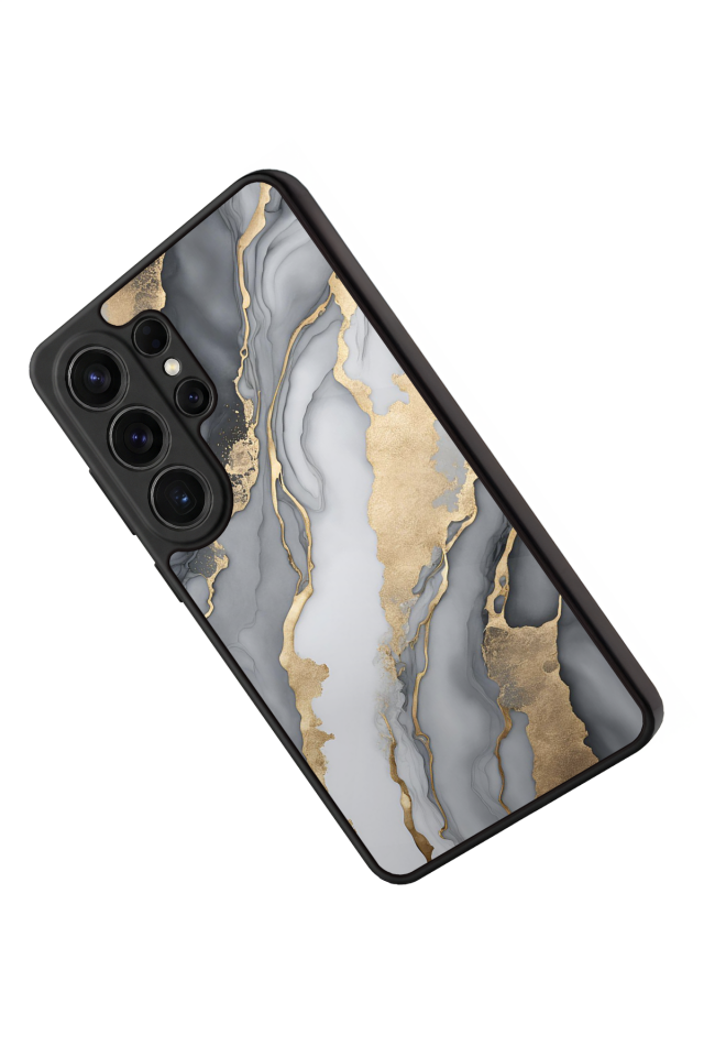 Samsung Galaxy S26 Ultra Uyumlu Mermer Marble Tasarımlı Glossy Premium Kılıf