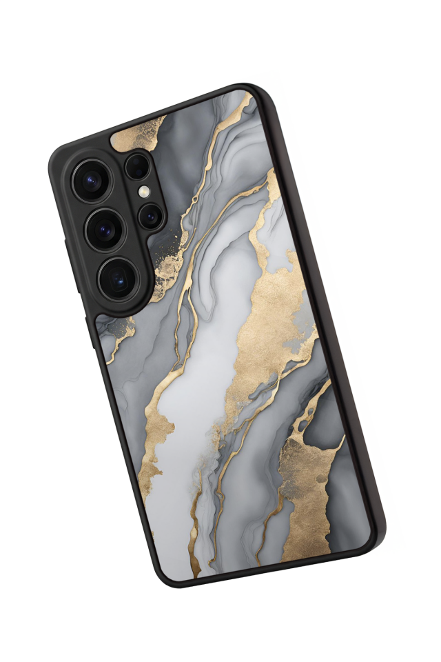 Samsung Galaxy S26 Ultra Uyumlu Mermer Marble Tasarımlı Glossy Premium Kılıf