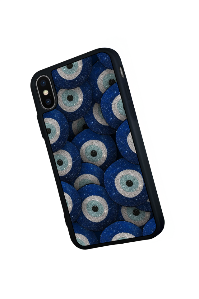 iPhone X/ XS Uyumlu Nazar Tasarımlı Glossy Premium Kılıf