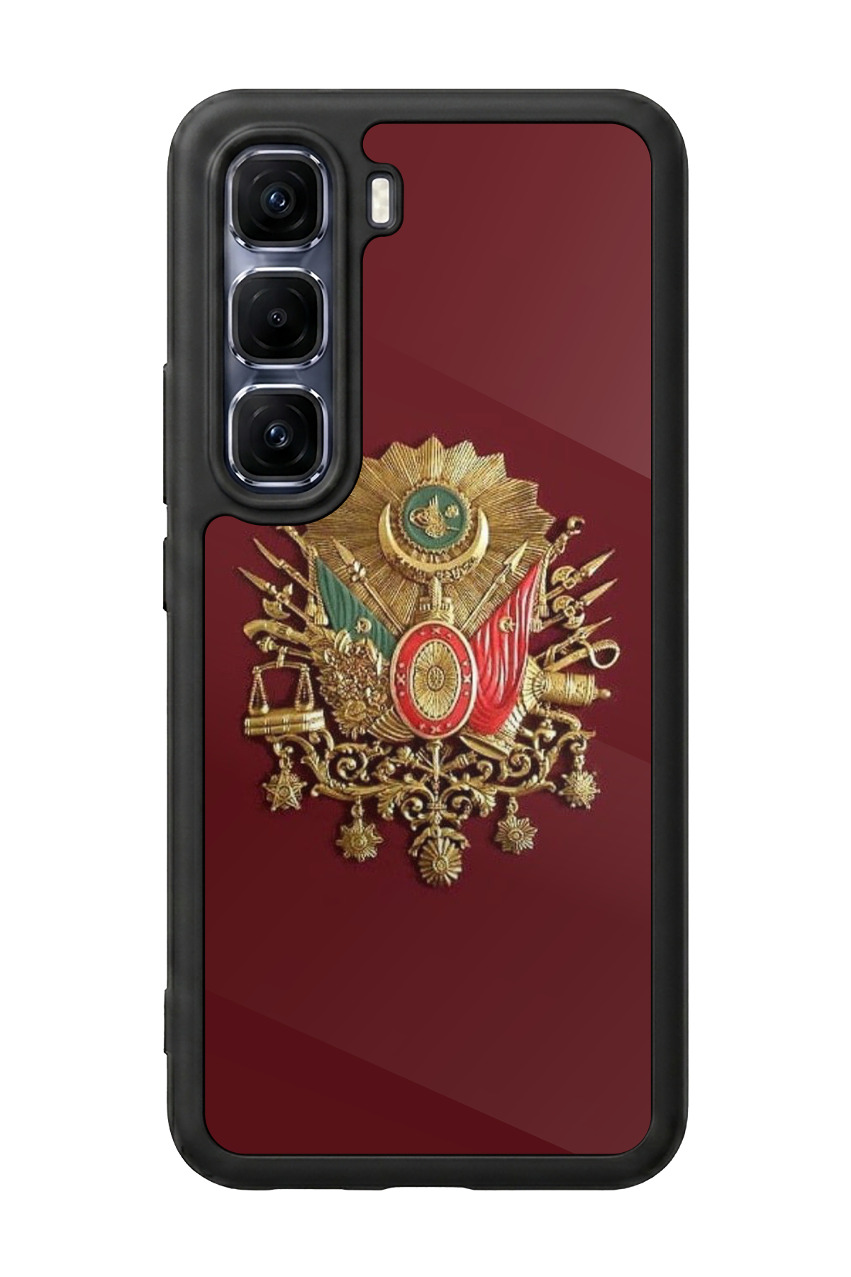 Infinix Hot 60 Pro Plus Uyumlu Osmanli Tugrasi Tasarımlı Glossy Premium Kılıf