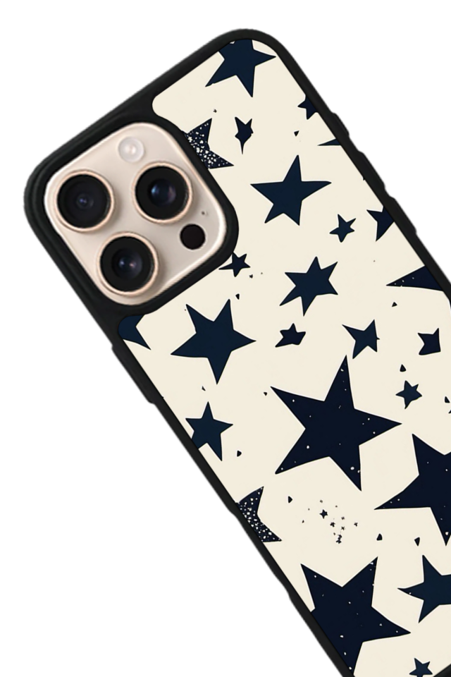 iPhone 16 Pro Uyumlu Retro Yildizlar Tasarımlı Glossy Premium Kılıf