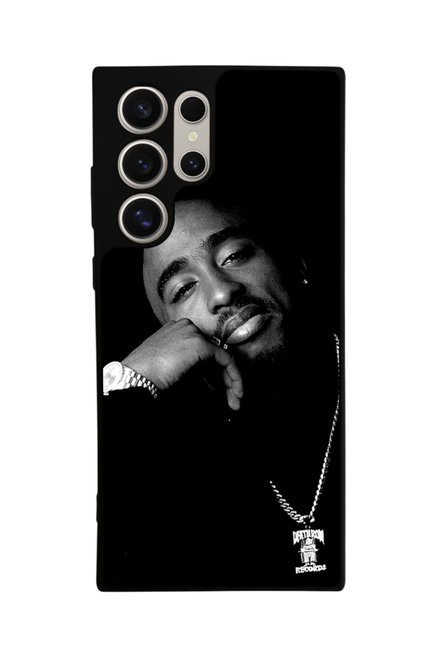 Samsung Galaxy S23 Ultra Uyumlu Tupac Tasarımlı Glossy Premium Kılıf