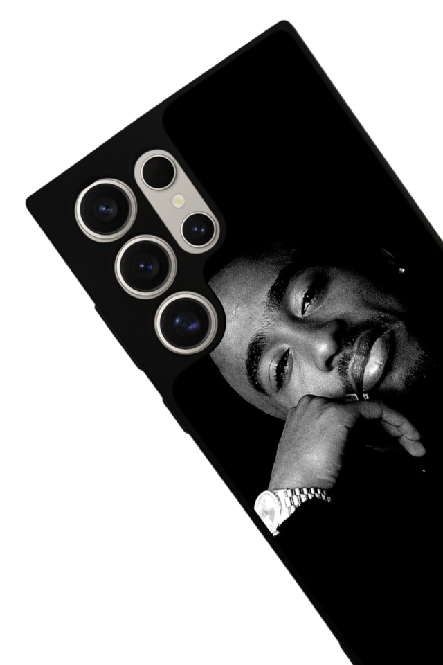 Samsung Galaxy S23 Ultra Uyumlu Tupac Tasarımlı Glossy Premium Kılıf