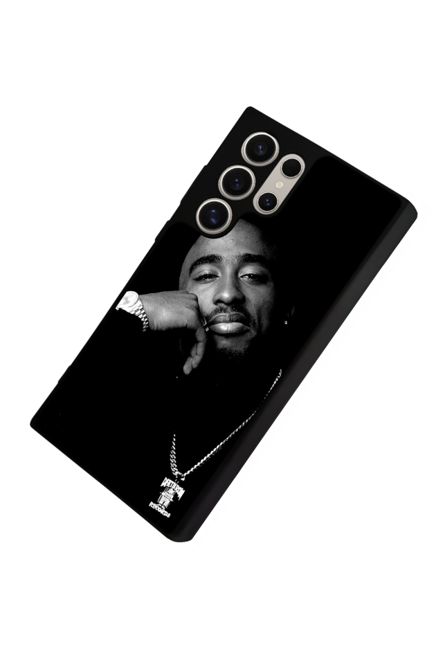 Samsung Galaxy S23 Ultra Uyumlu Tupac Tasarımlı Glossy Premium Kılıf