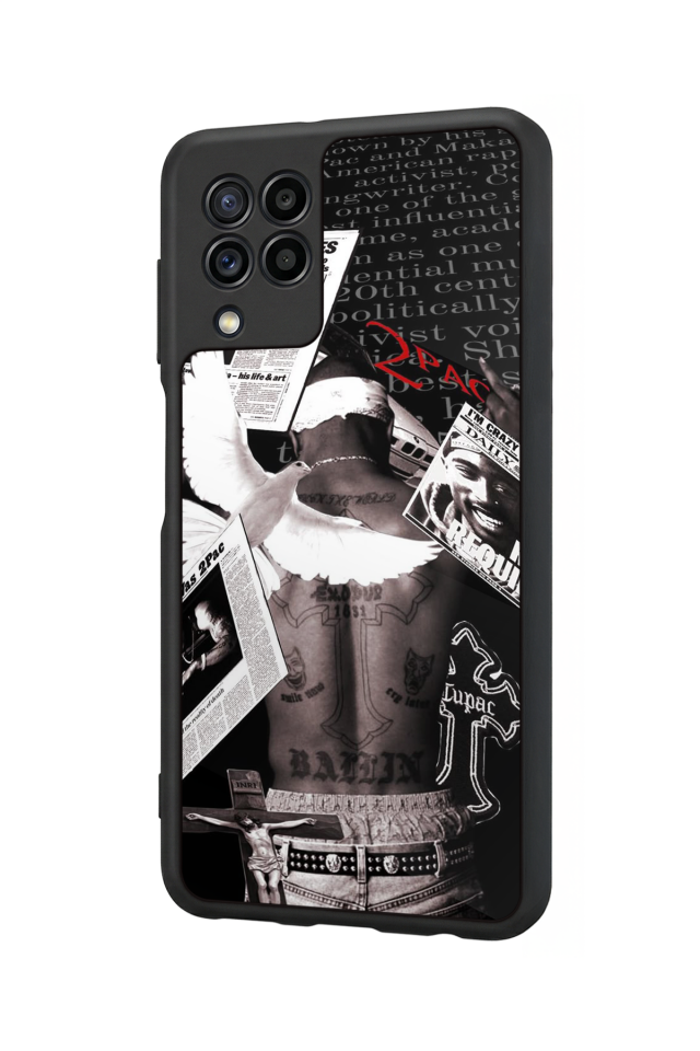 Samsung Galaxy M22 Uyumlu Tupac Tasarımlı Glossy Premium Kılıf