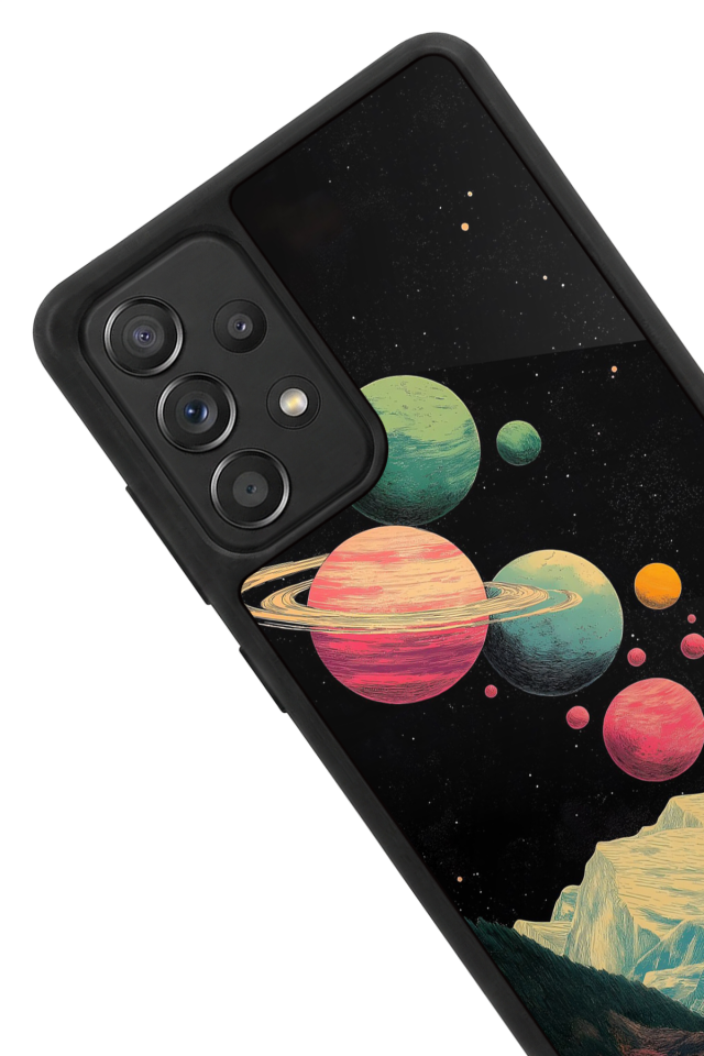 Samsung Galaxy A72 Uyumlu Uzay Tasarımlı Glossy Premium Kılıf