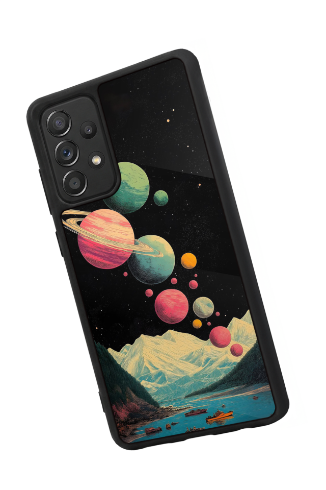 Samsung Galaxy A72 Uyumlu Uzay Tasarımlı Glossy Premium Kılıf
