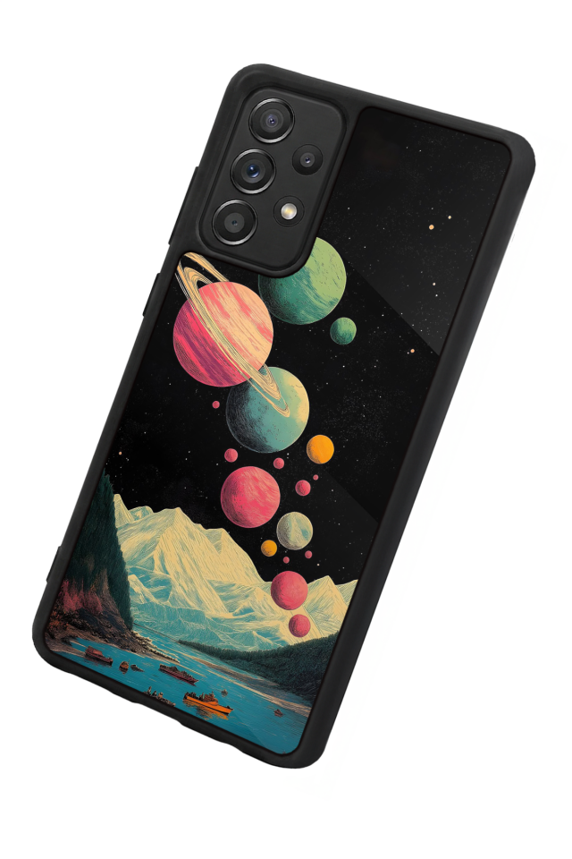 Samsung Galaxy A72 Uyumlu Uzay Tasarımlı Glossy Premium Kılıf