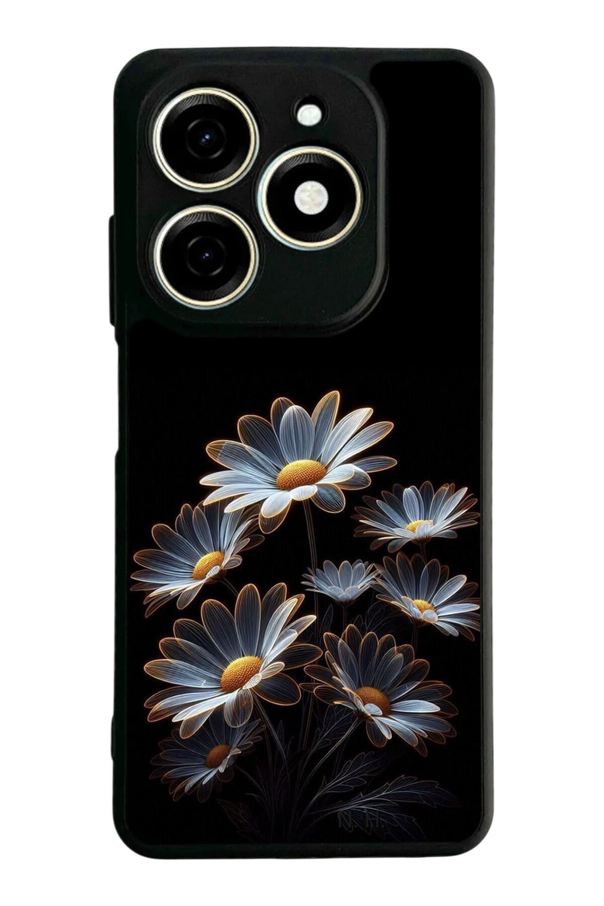 Infınıx Smart 8 Pro Uyumlu Cicek Tasarımlı Glossy Premium Kılıf